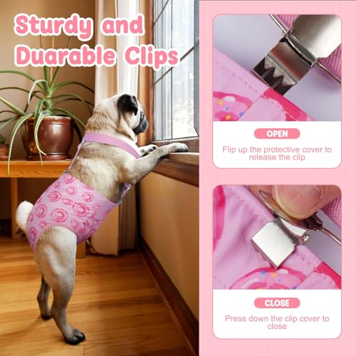 Image of Reusable Female Dog Diapers with Suspender, Washable Dog Period Panties, Highly Absorbent Female Dogs Diapers for Heat Incontinence, X-Large