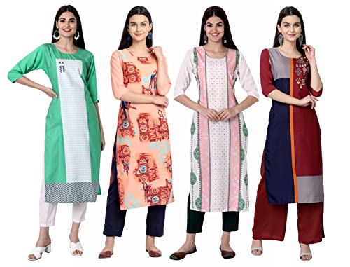 Image of Women's Crepe Straight Kurta