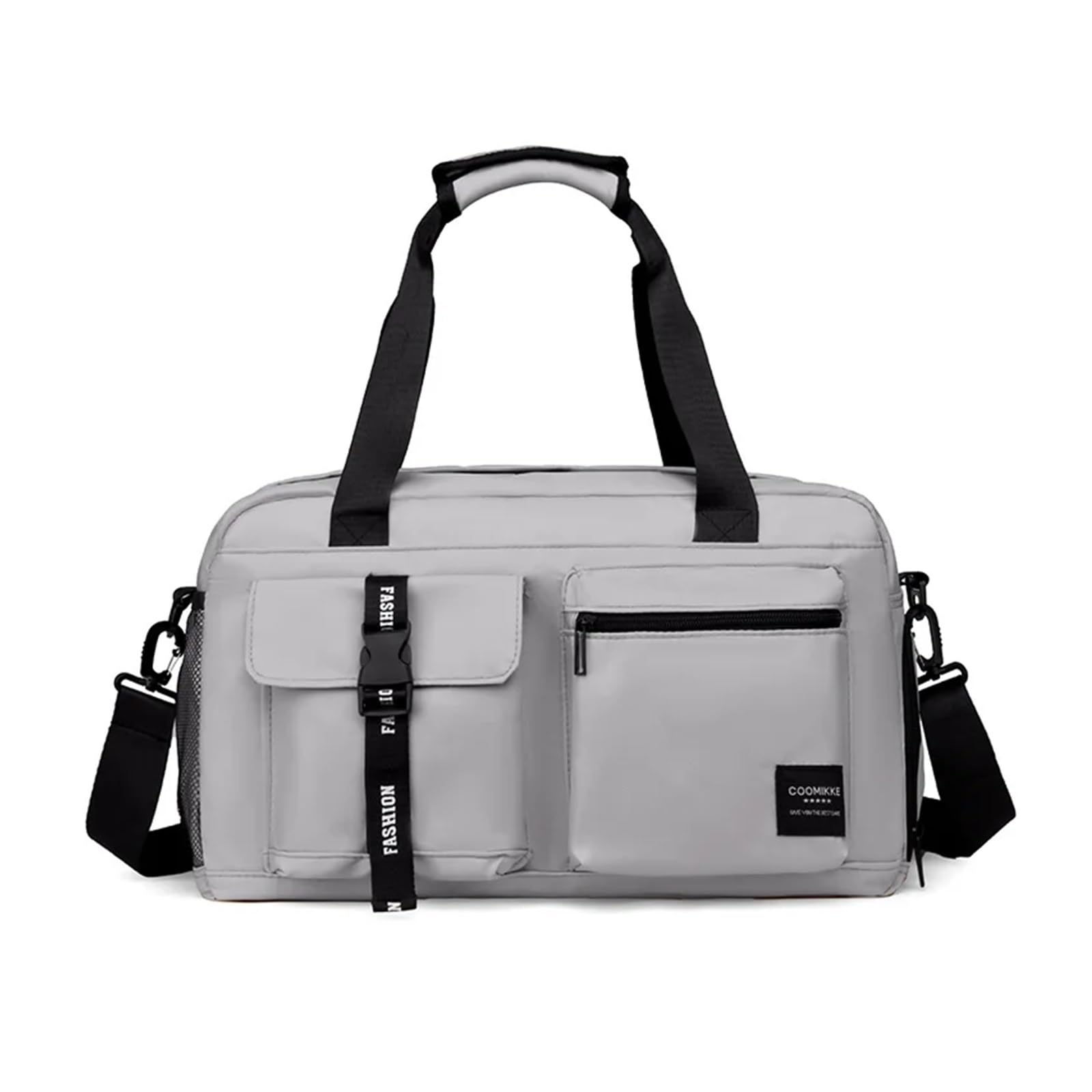 Duża torba fitness torebka sportowa damska suche mokre buty kieszeń na jedno ramię crossbody pływanie joga siłownia plecak podróżny plecak marynarski, Szary, Jeden rozmiar
