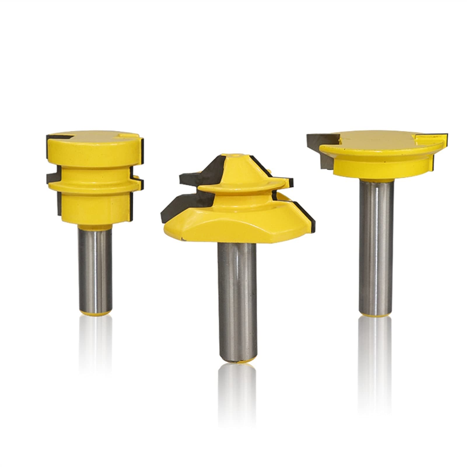 YIJIAN - Set di punte per fresatura per legno, con gambo da 1,5 cm, 45 gradi, per fresatura e fresa, per fresatura e fresa, per fresatura e fresatura a 45 gradi.