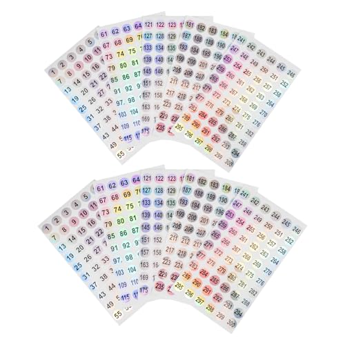 PLAFOPE 50 Hojas Pegatinas Adhesivas Redondas Numeradas Holográficas Impermeables para Organización de Uñas Botellas y Oficina Autoadhesivas Resistente al Aceite
