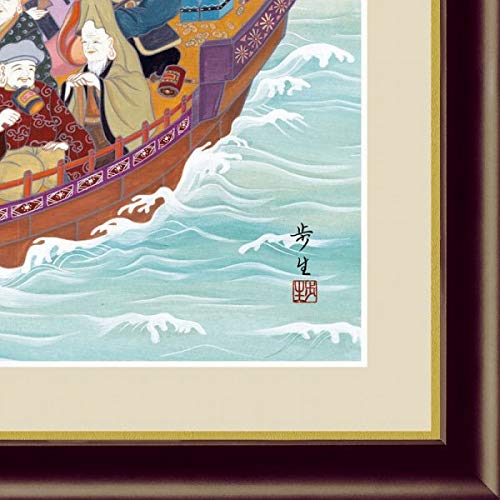 昭和レトロ 七福神 大黒天 恵比寿 押し絵 立体画 日本画 額縁 芸術 骨董品 昭和レトロ 七福神 大黒天 恵比寿 押し絵 立体画 日本画 額縁
