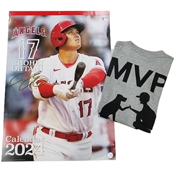 美品　大谷翔平Tシャツ（M）.パネル、カレンダー他コレクション Amazon | [SHOPMAX] 2024年大谷翔平カレンダー＋+OHTANI MVP