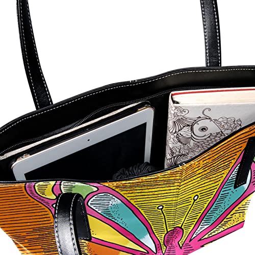 Sac fourre-tout à motif papillon coloré imprimé de qualité - 5