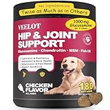 Advanced Dog Hip and Joint Supplement. 14 Active Ingredients, Glucosamine for Dogs Joint Health with Chondroitin, MSM, Turmeric, Omega 3. Joint Pain Relief Chews for Dogs of All Age Size Breed, 180pcs