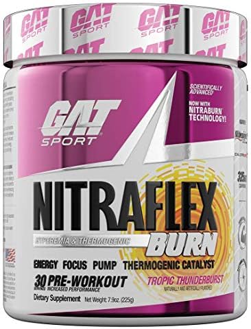 Gat Sport Nitraflex Burn Pre Workout Thermogenic Powder Spicy Mango Rita 30 Servings Health Household Amazon Com