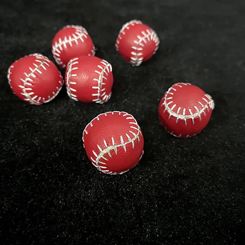 Miniatura 3 de SUMAG 5 bolas de cuero (rojo, 0.9 in0.9 pulgadas) Trucos de magia Chop Cup Ball Accesorio para tazas y bolas, ilusiones mágicas, trucos de mentalismo