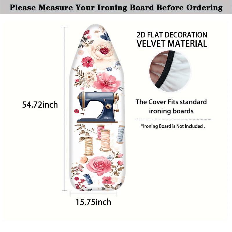 Image of Nuxovilar Sewing Machine Ironing Board Cover 15x54 Inches Polyester