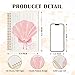 Qabliqo Pink Seashell Preppy Beach Spiral Notebook Journal 5.5x8.3, Ocean Coastal Beach Preppy Aesthetic Notebooks for Note Taking, Hardcover Journal, Pink Office Supplies