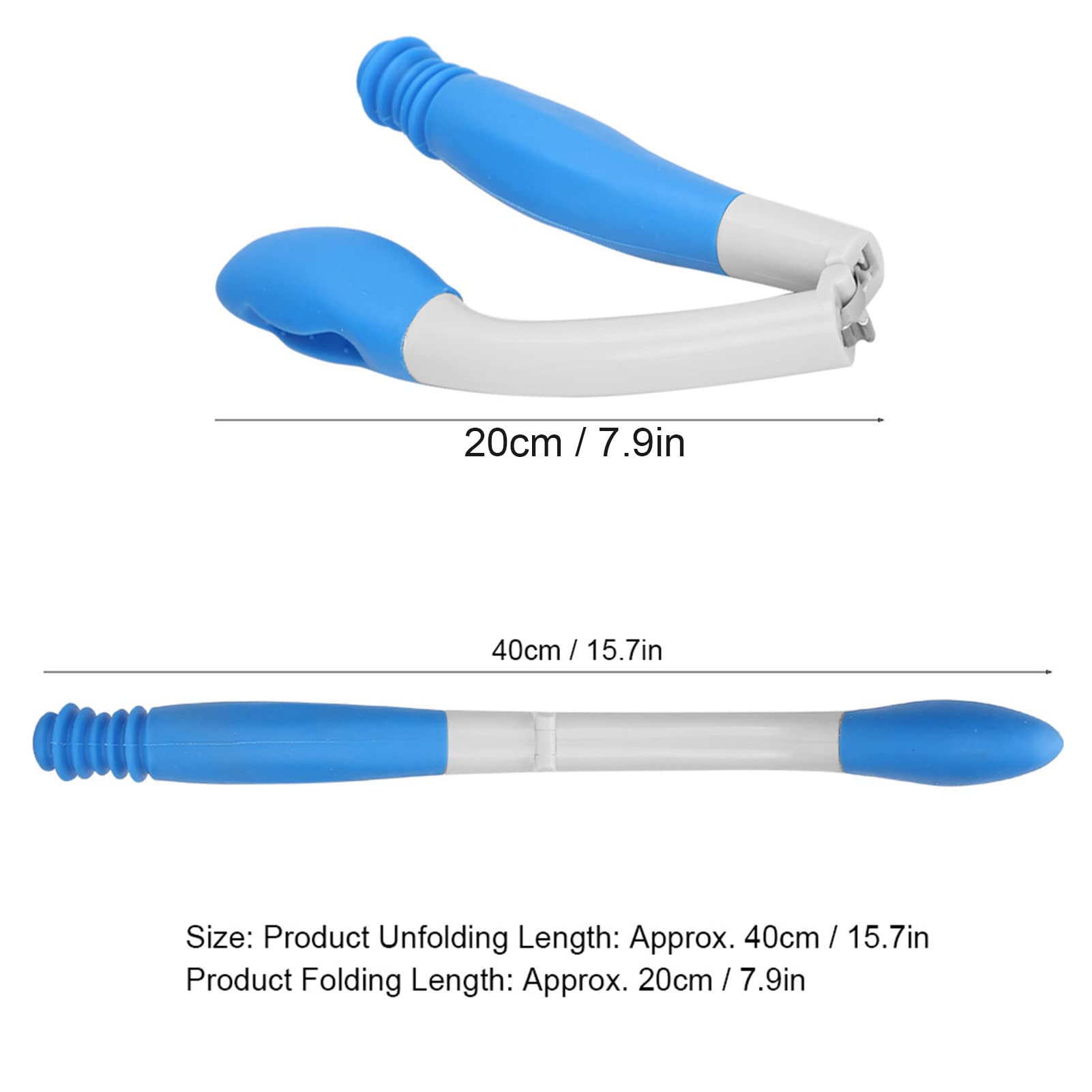 Ayuda para el Inodoro para Ancianos, Ayuda para Limpiar las Nalgas, Ayuda para el Papel Higiénico de 40 Cm de Largo, Mango de Papel Higiénico Plegable, para Personas con Trastornos de Fortalecimiento