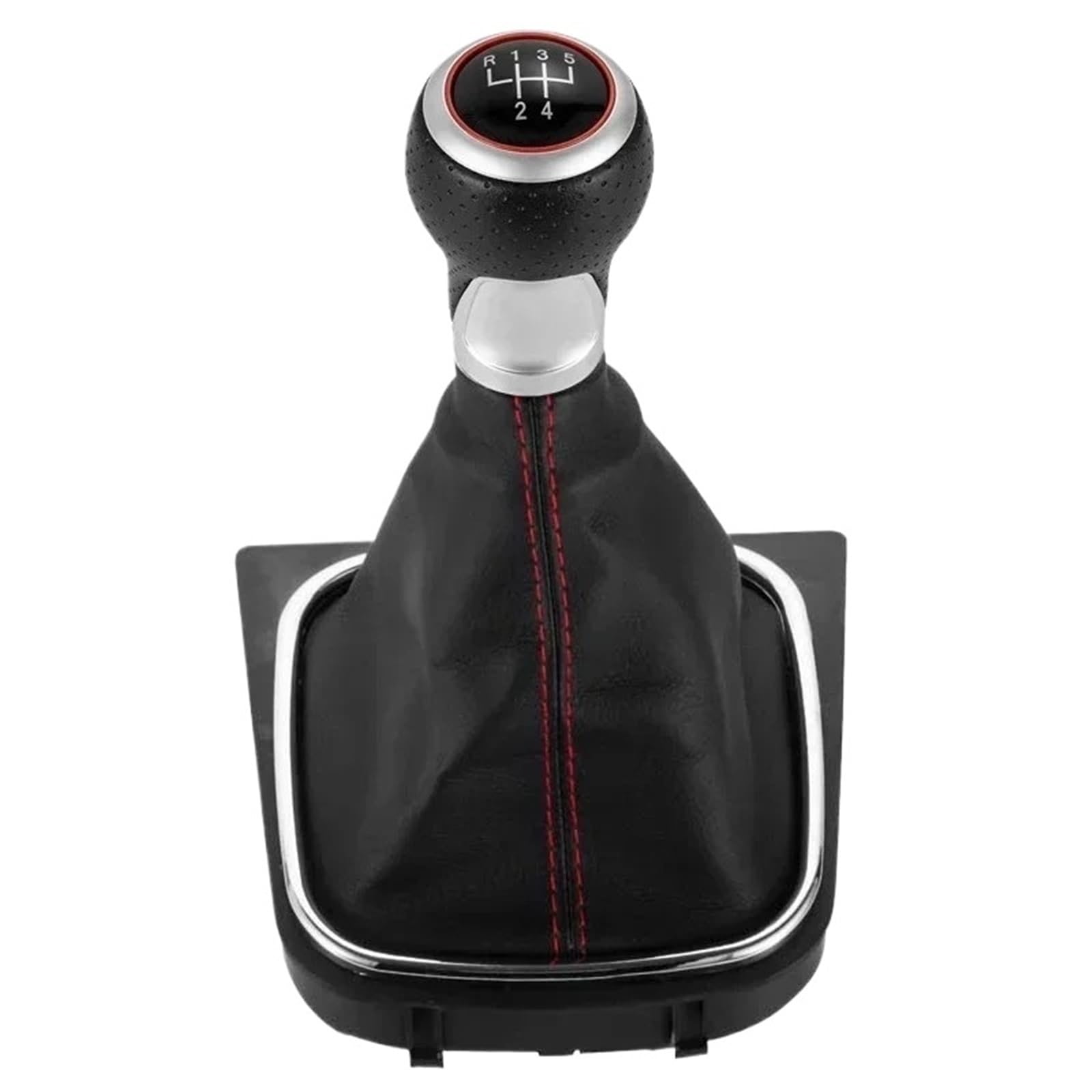 XZCVTYW for Golf 5 MK5 Rabbit Jetta 2004-2009 for Golf 6 Jetta MK6 2010-2014 5 6 Speed Car Gear Knob Car Gear Shift Knob Head(Red Line 5 Speed)