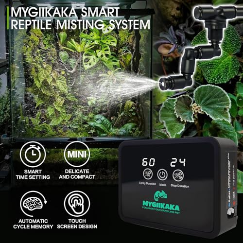 Image of Reptile Smart Mister, Reptile Humidifiers Misting System Automatic with Timer, Terrariums Humidifier with 360Adjustable Misting Nozzles, Spray Kit for Rainforest Plants Amphibian