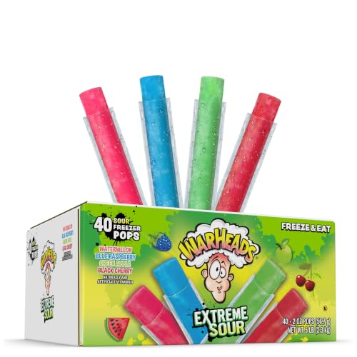 Image of Warheads Sour Freezer Pops Variety Pack, Extreme Sour Ice Pops, 40 Count