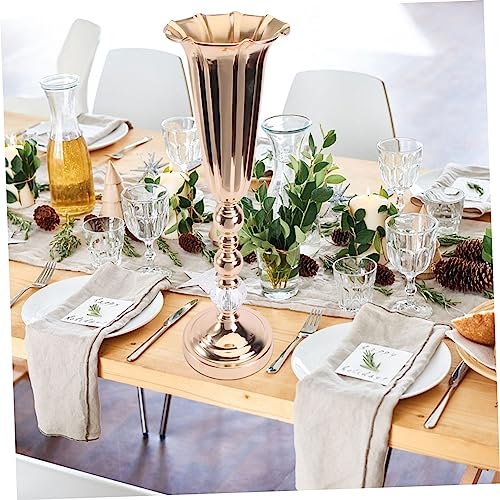FUNOMOCYA Metal Vase Center Pieces Decoration for Table Gold Finish Ceremony Vase for Wedding Anniversary Home Decor - Image 5