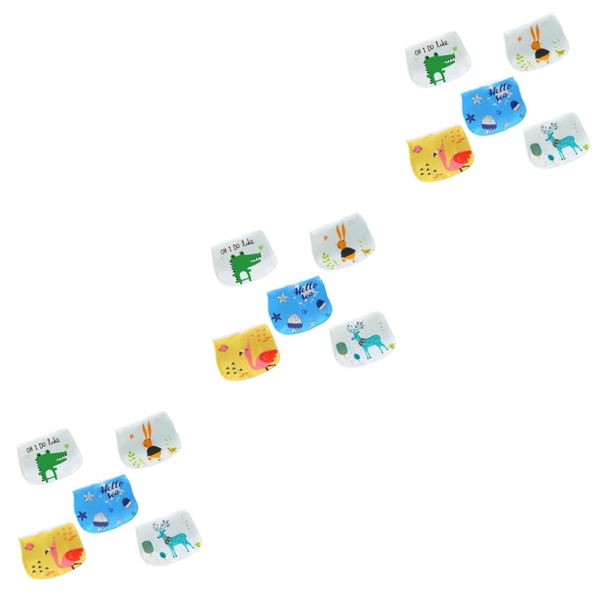 TOYANDONA 3 Set Di Asciugamani Assorbenti Per Neonati Panni Per Ruttini in Cotone A 6 Strati Quadrati Di Mussola Delicati Sulla Pelle Robusti Asciugamani Con Retro Cucito 5 Pezzi*3