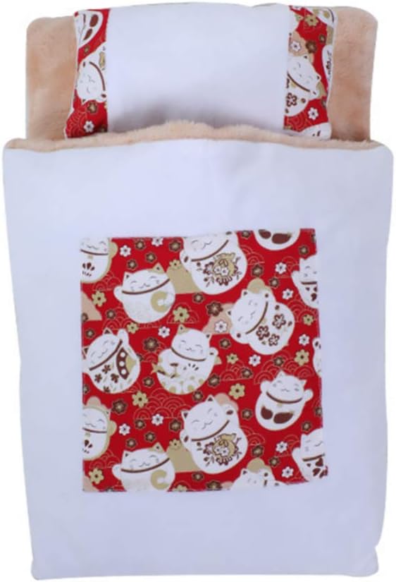 balacoo Cat Sleeping Bag Self-Warming Kitty Sack Plush Cat Cave Kitten Bed Cave Cozy Kitty Kennel for Puppy and Kitties