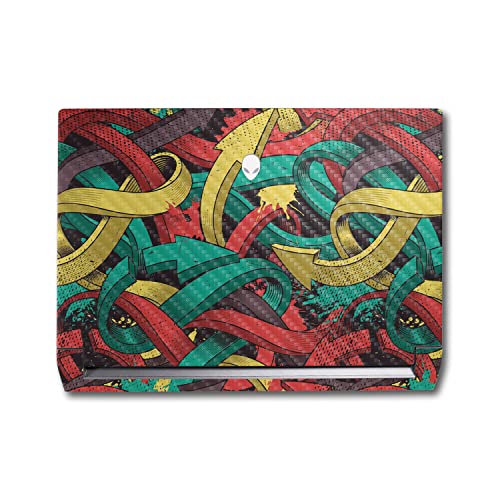 Image of MightySkins Carbon Fiber Skin Compatible With Alienware M17 R5 (2022) Full Wrap Kit - Triadic Arrows | Protective, Durable Textured Carbon Fiber Finish | Easy To Apply & Change Style | Made in the USA