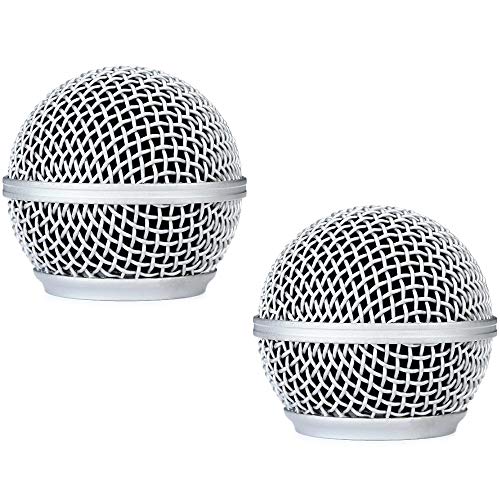 Ikapok SM58 Grille for Shure SM58 Replacement Mic Grille RK143G with Windscreen 2 Pack