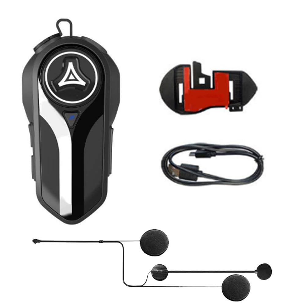 Auriculares intercomunicador de moto BT5.0 impermeable para casco 8