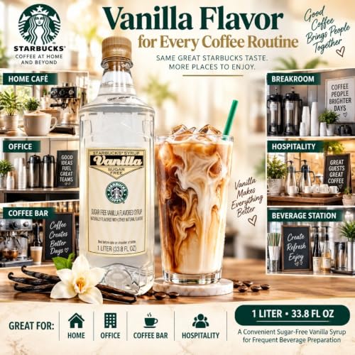 Starbucks Sugar-Free Vanilla Syrup (1-L.) - image 7