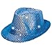 Folat 24074 Tribly Party Chapeau avec paillettes et éclairage LED Unisexe Adulte Bleu Taille Unique