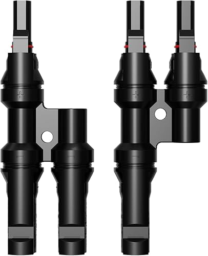 TOPMATTY Conectores de panel solar T conectores de rama, conectores de rama para paneles solares, IP67 impermeable 2 a 1 conectores para 1 parMFF y
