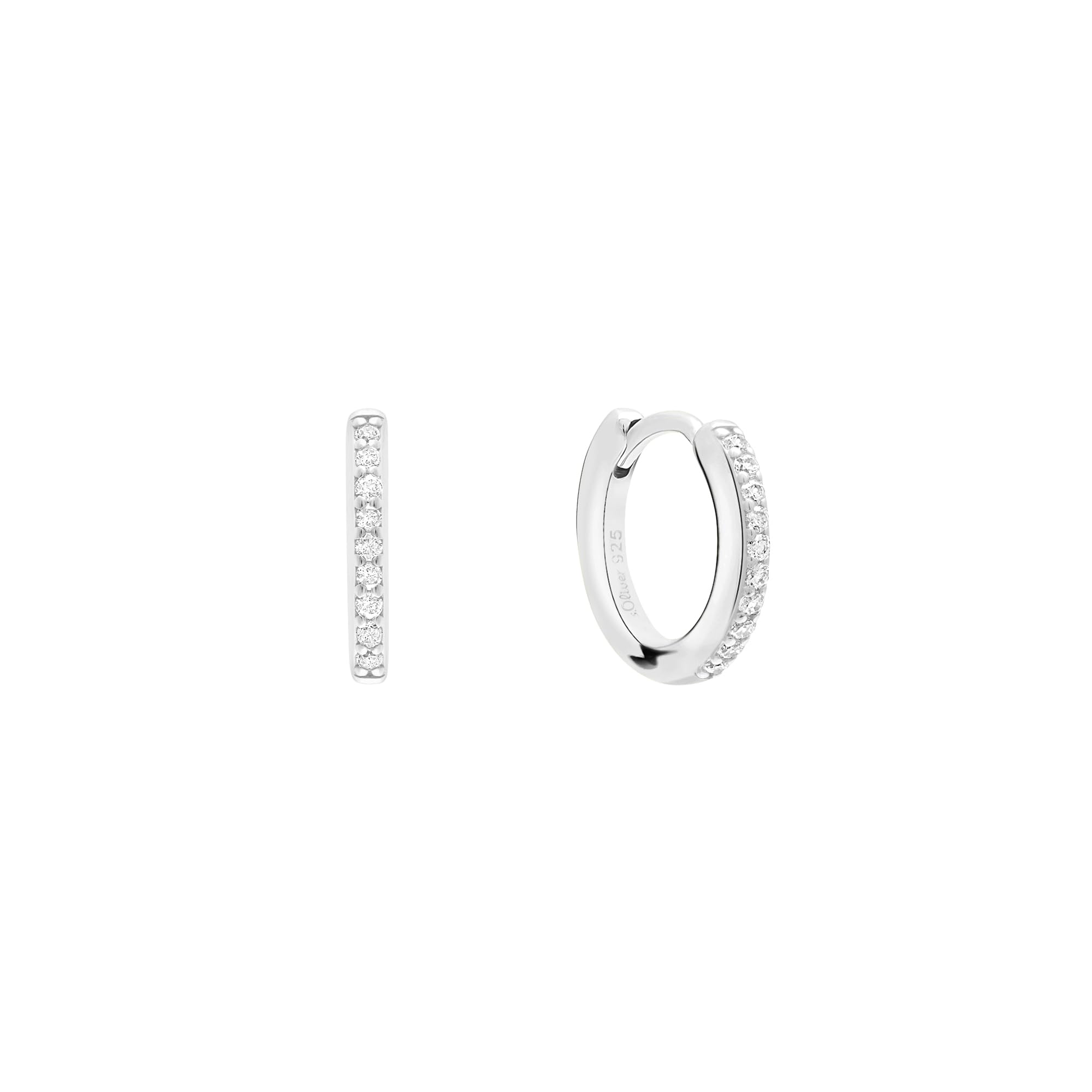 s.Oliver Ohrring - Elegante Creolen aus poliertem 925er Sterlingsilber - silber - wasserfest & hautfreundlich