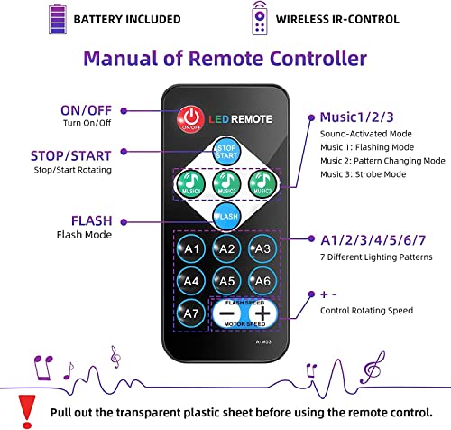 Lunsy Black Light 6W Uv Light Disco Ball Led Party Lights Sound Activated With Remote Control Dj Lighting, 7 Modes Stage Par Light For Uv Party Halloween Decorations Birthday Party Dj Bar Xmas(4 Pcs) #TOP6