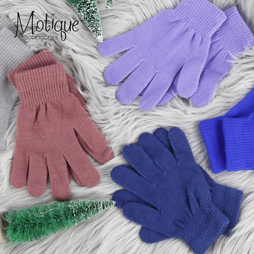 Motique Accessories MTGL-ADULT-BLACK Ladies Gloves Magic Knit Gloves thumb #2