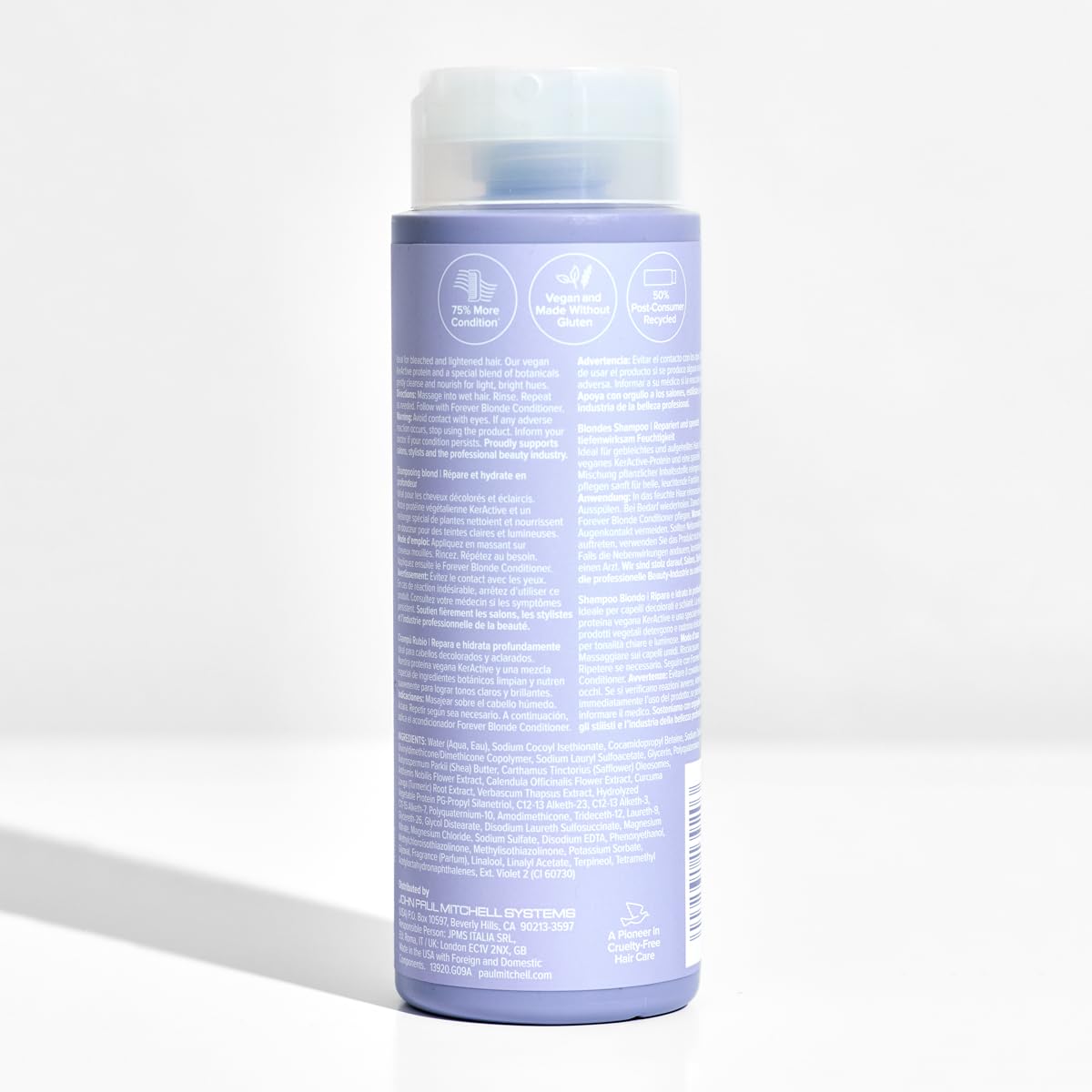 Paul Mitchell Forever Blonde Shampoo, Repairs + Deeply Hydrates, Ideal For Bleached + Lightened Hair