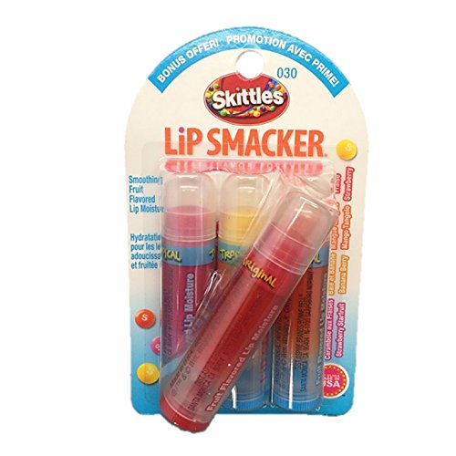 Lip Smacker Best Flavor Forever Skittles Candy Lip Balm Gloss 4 Pieces