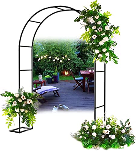 Arche Jardin pour Rosiers Plantes Grimpantes, Metal Arceau à Rosiers, Arche de Rosiers Vigne Mariage, Pergola Tonnelle de Jardin, Intérieur Extérieur Décoration de Fête,300x220x40CM