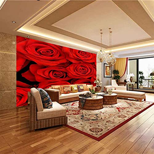 Toile murales rose rouge 3D haute qualité pour décoration chic de restaurant