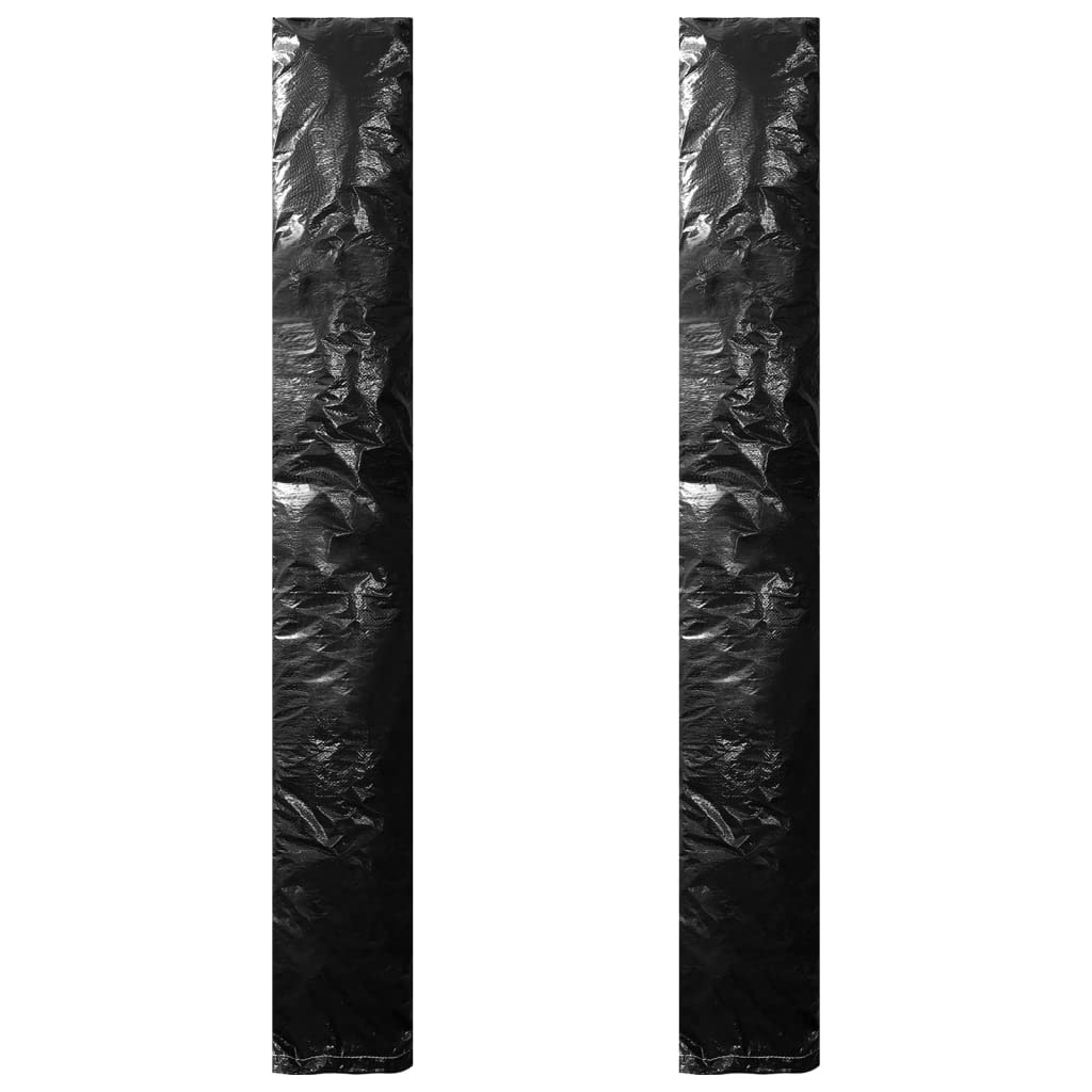 vidaXL 2x Umbrella Covers with Zipper Lawn Outdoor Living Parasol Accessories PE Patio Terrance Backyard Umbrella Cover Waterproof Set