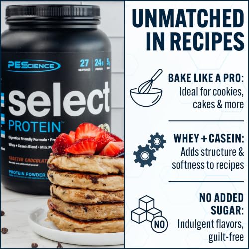 Image of PEScience Select Protein Powder, Whey and Casein Blend, Lean Protein Powder for Women and Men, Low Calorie, Low Carb, Keto Friendly, Gluten Free, Chocolate Truffle - 27 Servings