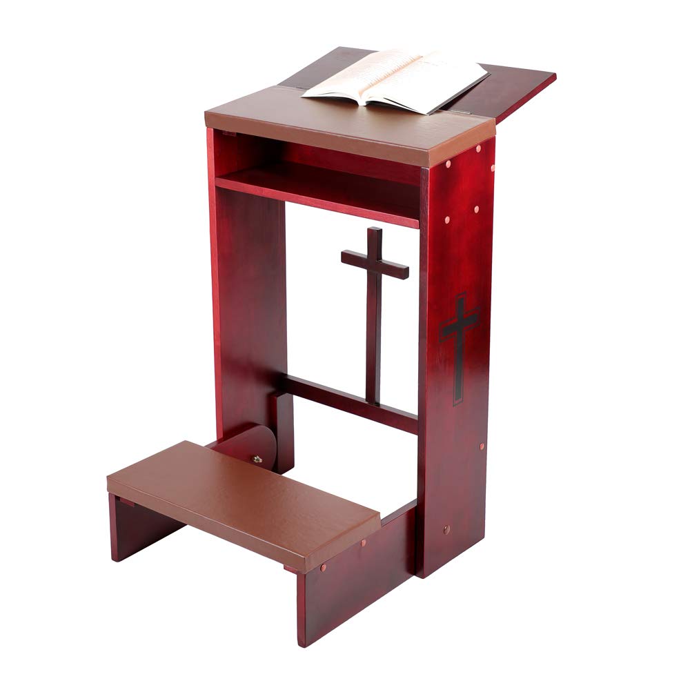 Buy Padded Kneeler Shelf Folding Wooden Church Padded with Shelf Prayer