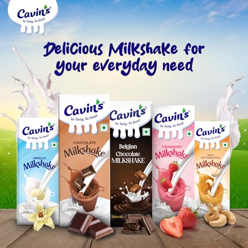 Image of Cavin's Kaju Butterscotch Milkshake | Cashew & Butterscotch Flavoured Creamy Milk Beverage | No Added Preservatives | 180ml