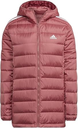 adidas Sportswear Womens Essentials Light Down Parka Jacket, WONDER RED US, Alpha, Medium, Regular, Regular