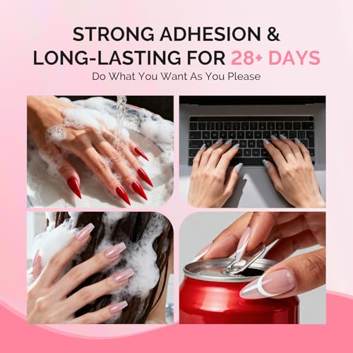 Image of MelodySusie 2Pcs*20g Solid Nail Glue Gel, Super Strong & Long Last Soft Gel Nail Tips Glue for Acrylic Fake Nails, 3D Nail Art, Nail Gem, Soak off UV & LED Lamp Needed, Home DIY & Salon