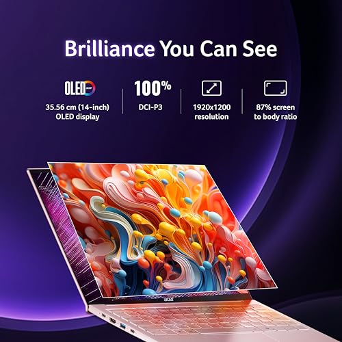 Image of acer Swift Lite 14, Intel Core Ultra 5 115U, Office 2024 + M365 Basic, 16GB /512GB, WUXGA OLED, 14.0 inch /35.56 cm, Win 11 Home, Sunset Copper, 1.1 kg, SFL14-54M, Backlit KB, Premium Thin and Light Laptop