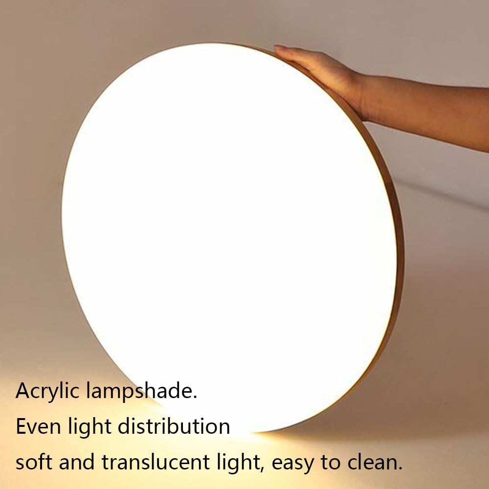 Lampa Sufitowa O Charakterze Domowym Okrągła Lampa Sufitowa Bez Możliwości Ściemniania Designerski Klosz Z Akrylu Chroniący Oczy Energooszczędna, Dekoracyjna Oprawa Oświetleniowa Do Wnętrz KNBVFHG
