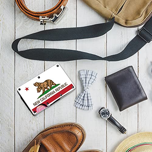 New California Republic Aluminum Stainless Steel Money Clip Mens Wallet and Credit Card Holder - Gift for Birthdays, Christmas, Fallout Fans4