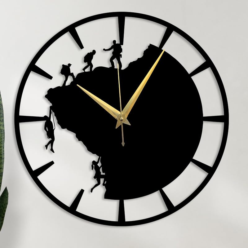 trademubarak Metal Wall Clock for Living Room & Home Decor/Stylish Watch Wall Clock with Numbers/Large Size Clock & Wall Ornament/Metal Outdoor Wall Clock for Bedroom,Office-Black (M17_15.5 Inch) (B0D2NQ8QNF) Amazon Price History, Amazon Price Tracker