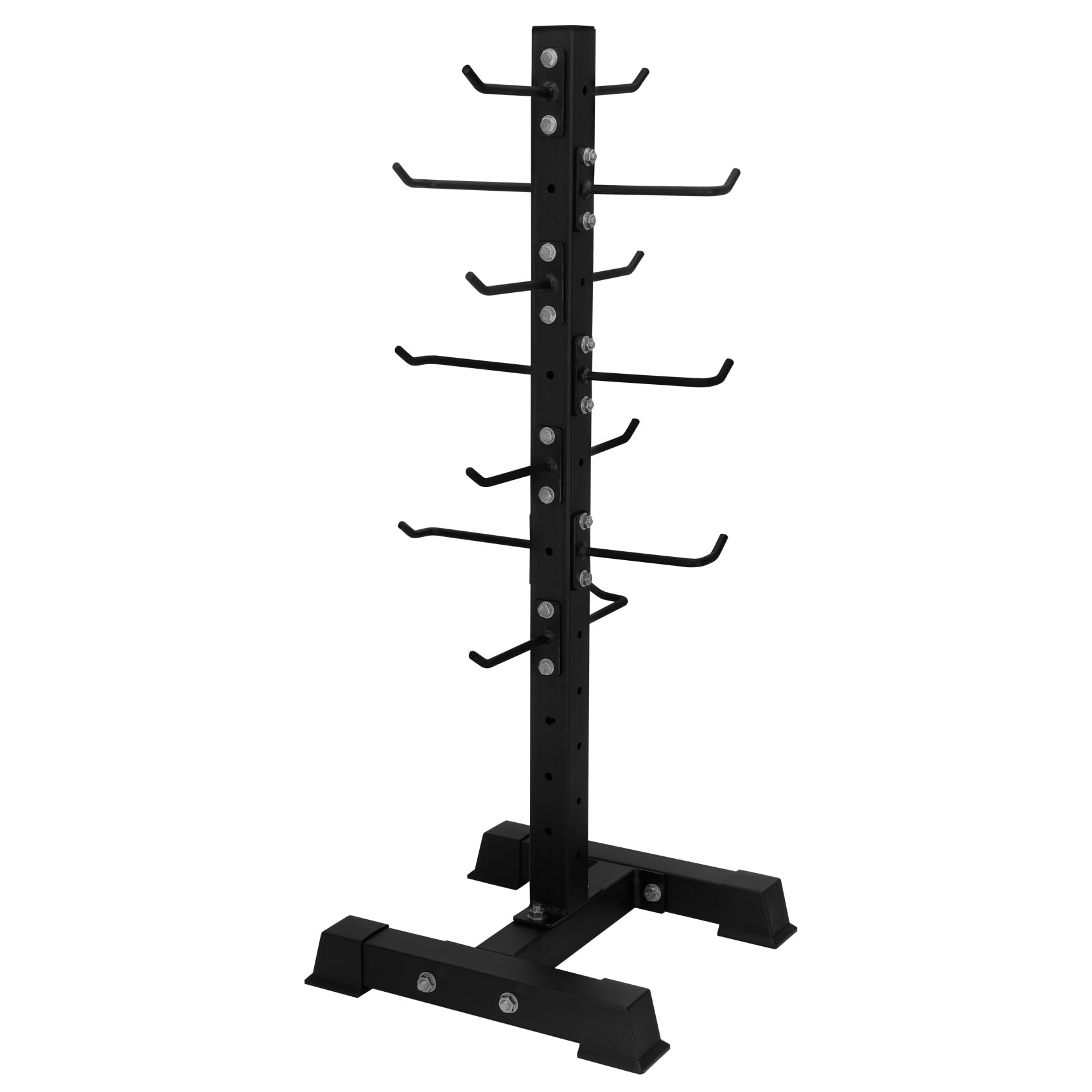Virego Heavy-Duty Freestanding Gym Attachment Rack | 7-Adjustable Hooks | Stores Cable Machine Accessories, Resistance Bands and More | Space-Saving Design for Home Gyms and Commercial Gyms