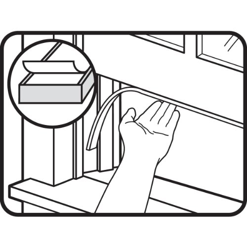 Image of M-D Building Products 02071 1 /4 in. x 1 /2 in. x 17 ft. Gray Economy Foam Window Seal for Medium Gaps (Pack of 12)