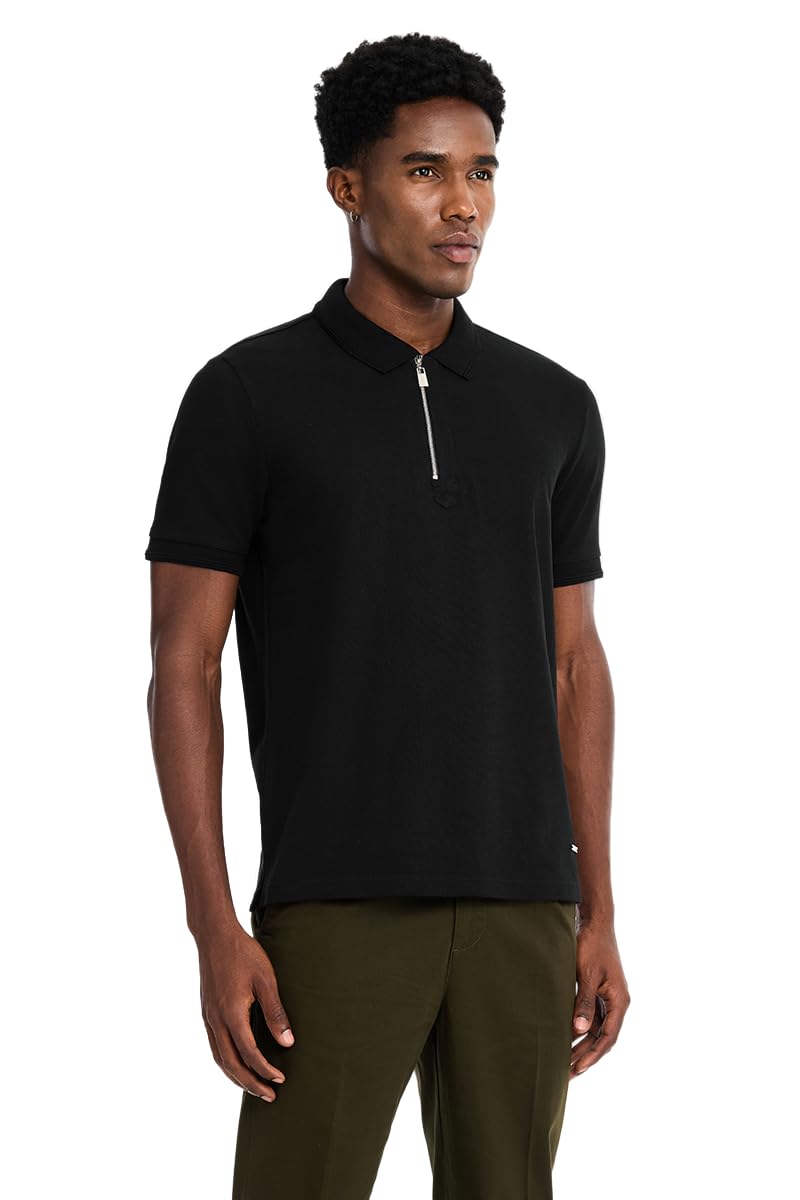 snitch Men Polo T-Shirt | Modern Zip Collar Design & Quarter Zip Closure | Premium 100% Cotton Piqué Fabric & Half Sleeve Stylist Casual Wear for Daily Outings-picture-26