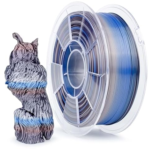 ZIRO Multicolor Silk Filament 1.75mm PLA, Fast Gradient Silky PLA Filament, 1kg/2.2lb Spool, Fit Most 3D Printers, Personality Series - Steady