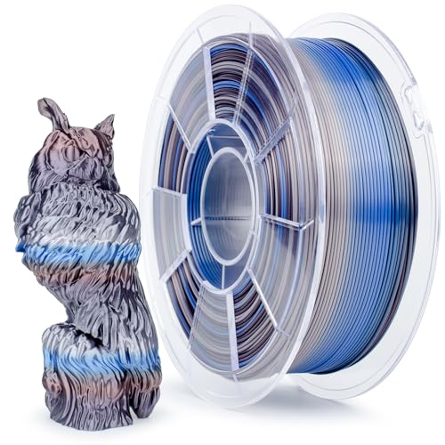 ZIRO Multicolor Silk Filament 1.75mm PLA, Fast Gradient Silky PLA Filament, 1kg/2.2lb Spool, Fit Most 3D Printers, Personality Series - Steady
