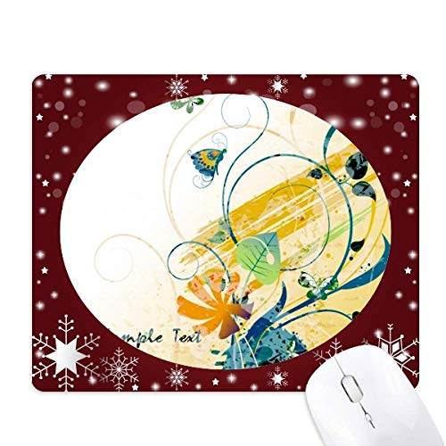 Tapis de souris papillon tapisserie rurale flocon de neige tapis bureau hiver