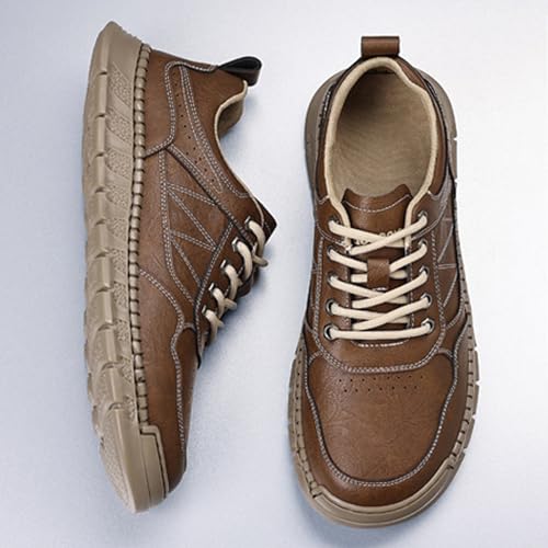 Mens Casual Sneakers Shoes Breathable Fashion Loafers Oxford Slip-on Shoes Lace up Walking Business Ofice Work Driving Dress Shoes4